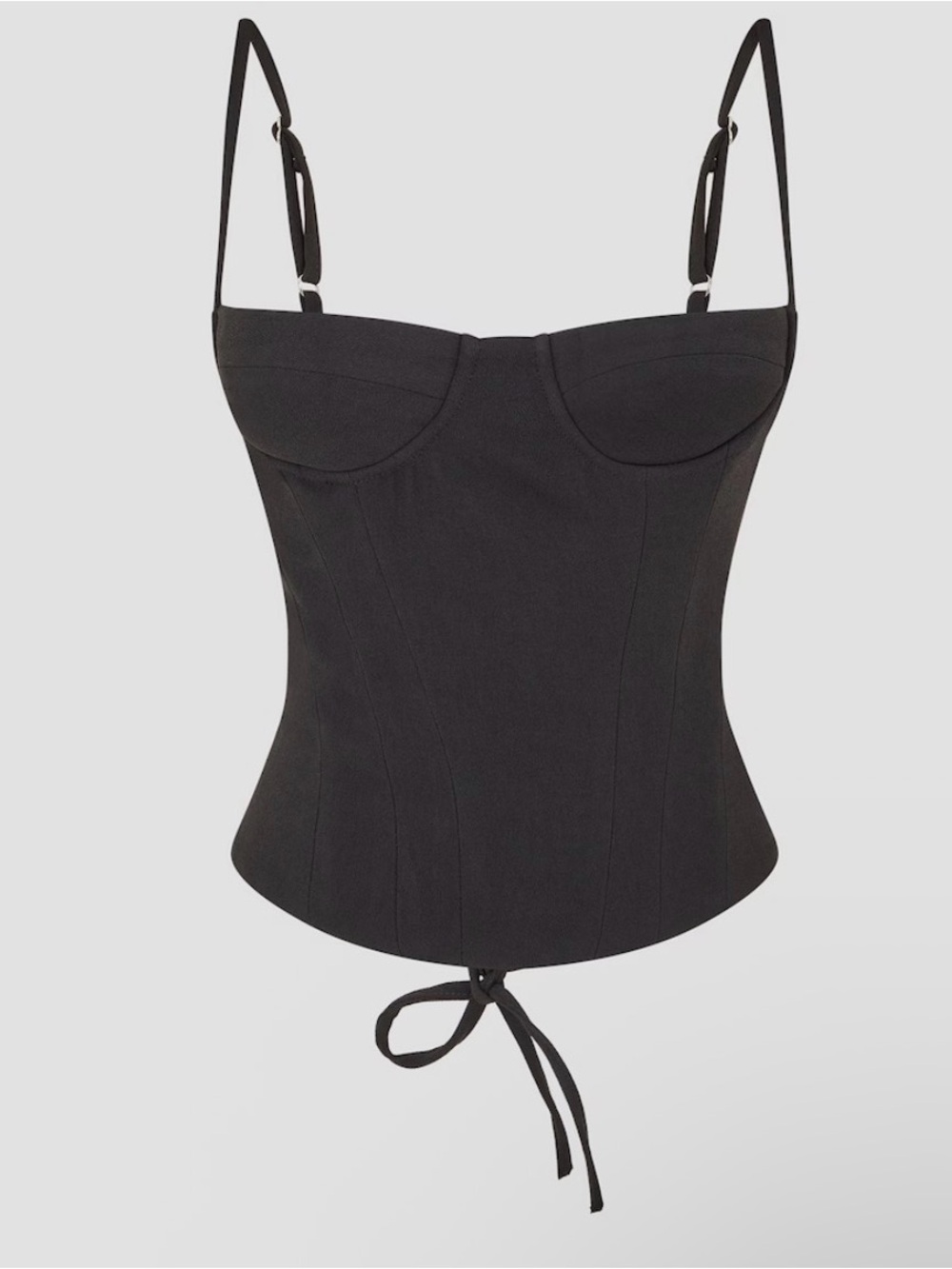 Mars the label - Everly Black Corset with Adjustable Straps